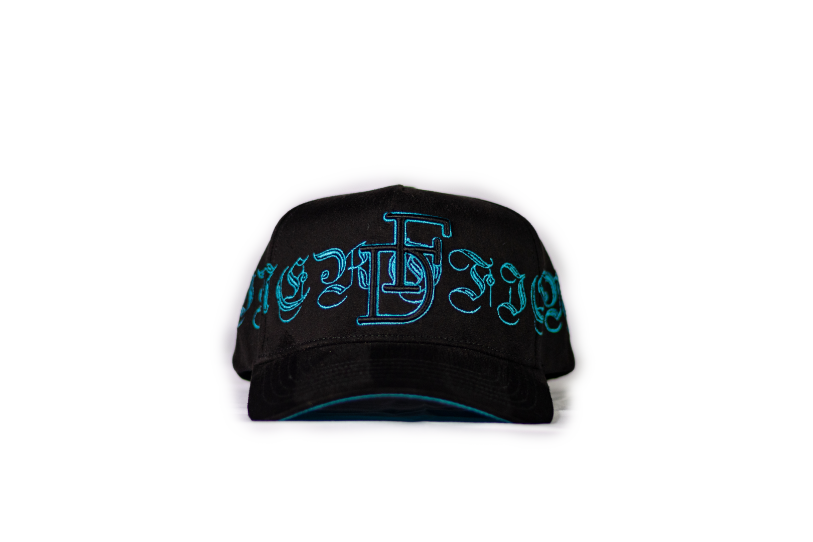 Dinerofiend hat Baby Blue on Black